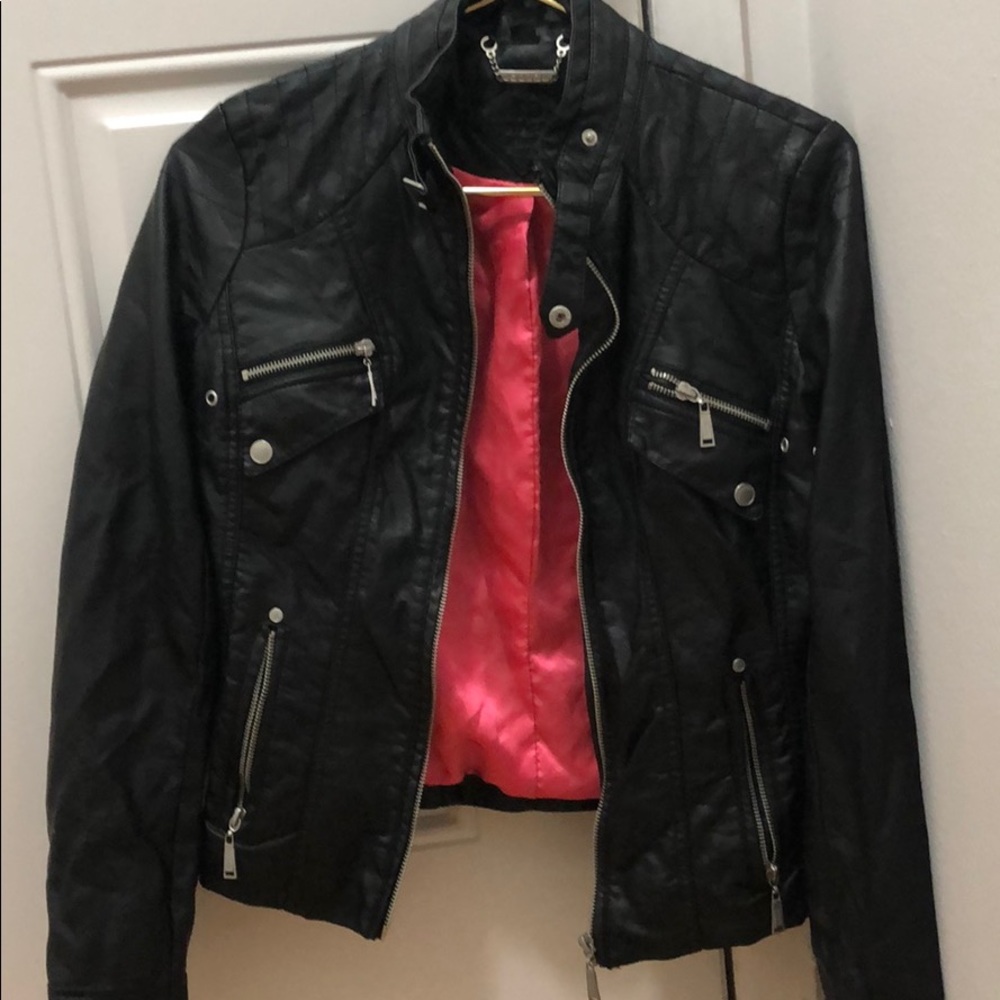 Joujou Moto faux leather jacket